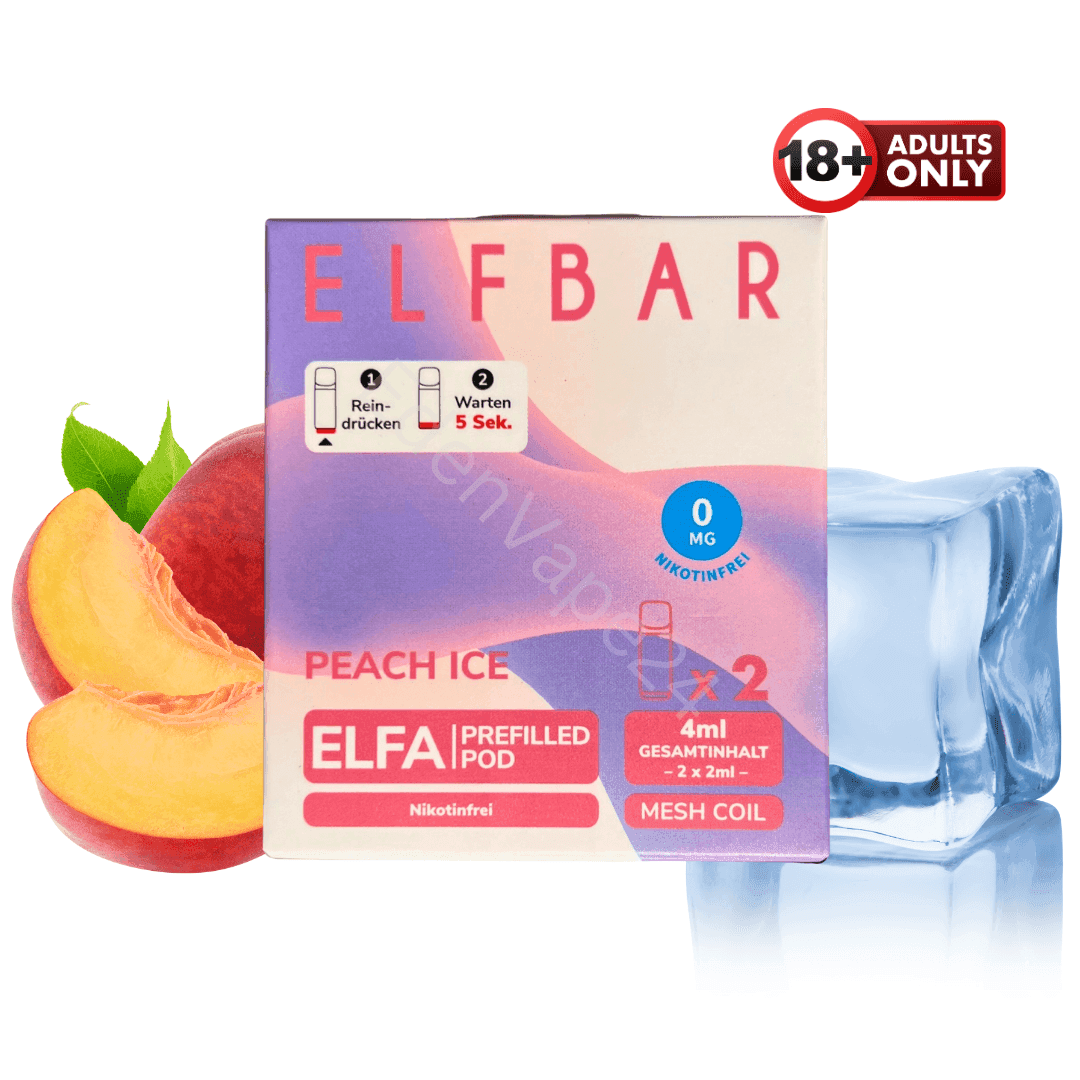Elfbar ELFA - Peach Ice Pods - Nikotinfrei - EdenVape24